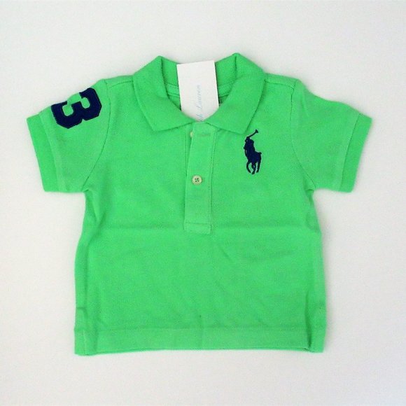 Ralph Lauren Short Sleeve Classic Mesh Big Pony Polo Shirt Lime Green - Picture 1 of 1